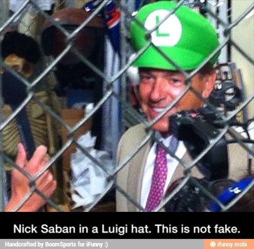 nick saban luigi hat