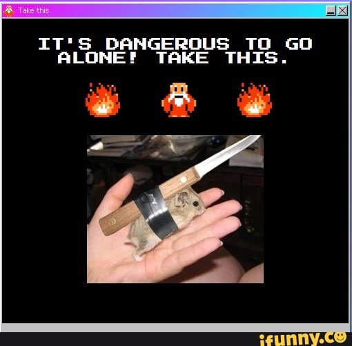 DANGEROUS TO GO ALONE? TAKE THIS.