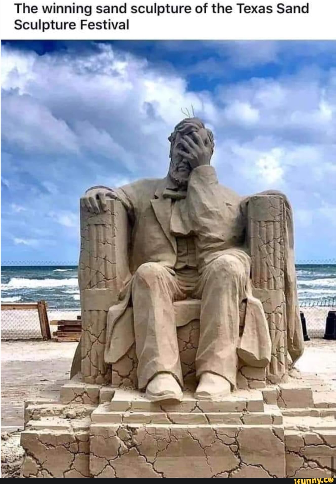 The winning sand sculpture of the Texas Sand
Sculpture Festival