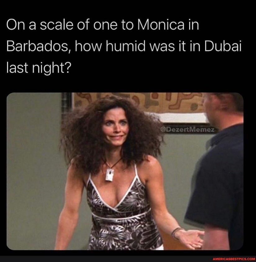 On a scale of one to Monica in
Barbados, how humid was it in Dubai last night?