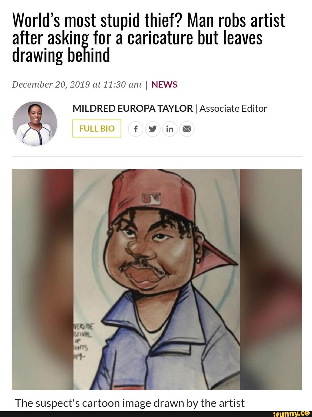 World s Most Stupid Thief Man Robs Artist After Asking For A Caricature But Leaves Drawing 