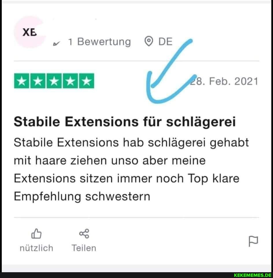 XE 1 Bewertung DE Feb. 2021 Stabile Extensions für schlägerei Stabile Extensio