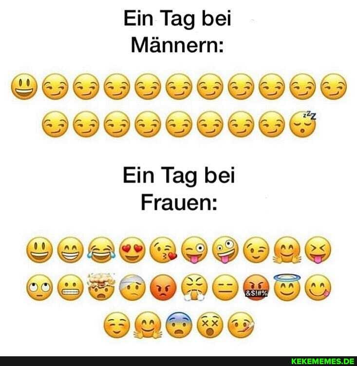 Ein Tag bei
Männern:
Ein Tag bei
Frauen: