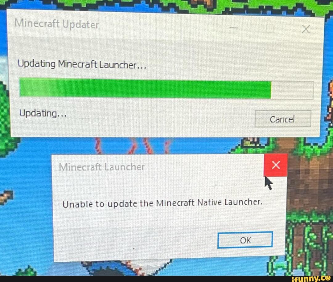 minecraft launcher unable to update the minecraft native launcher