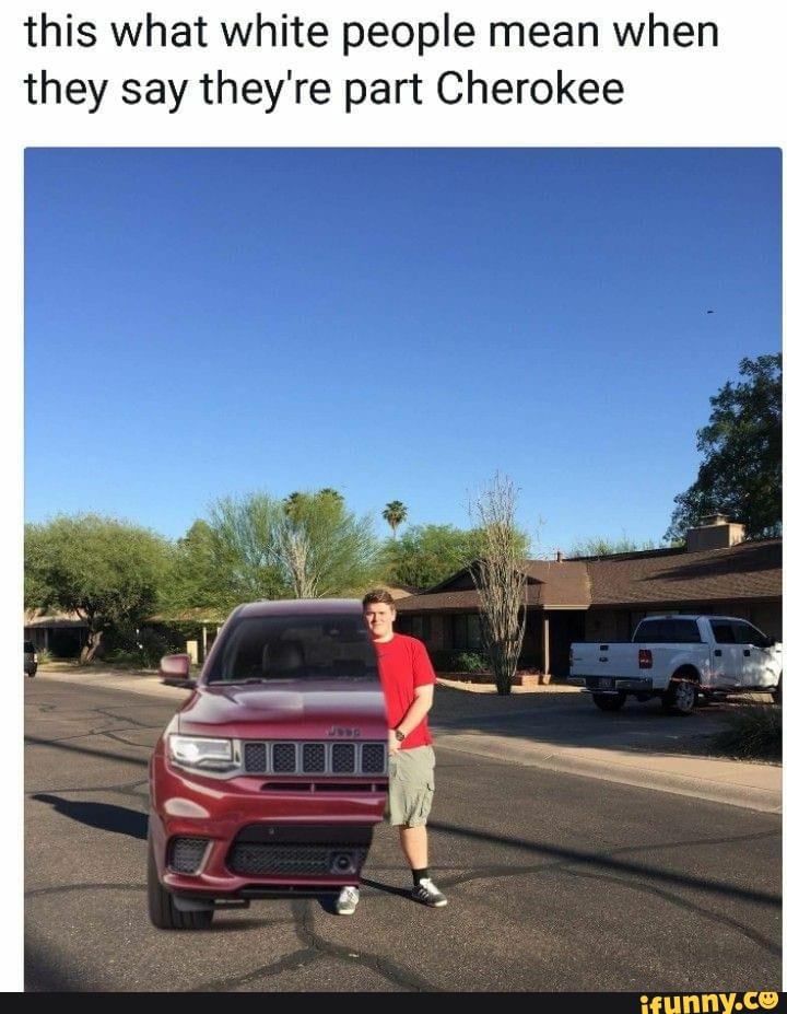 this what white people mean when they say they're part Cherokee