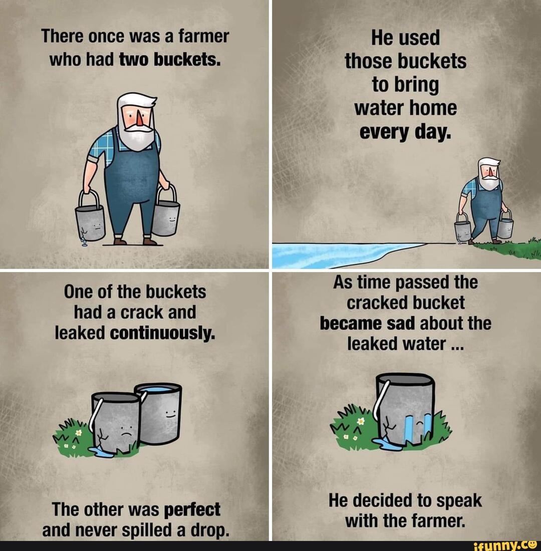 Ripples of kindness There once was a farmer who had two buckets. One