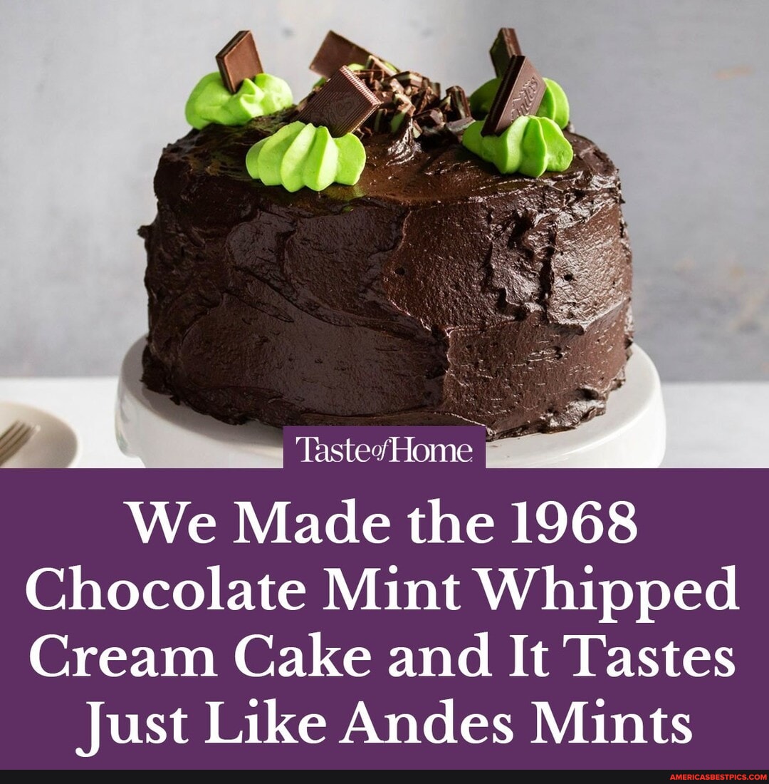 This vintage Andes chocolate cake is layered with dreamy layers of mint