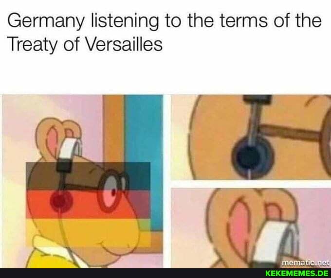 Germany listening to the terms of the Treaty of Versailles