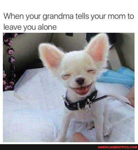When your grandma tells your mom to leave you alone