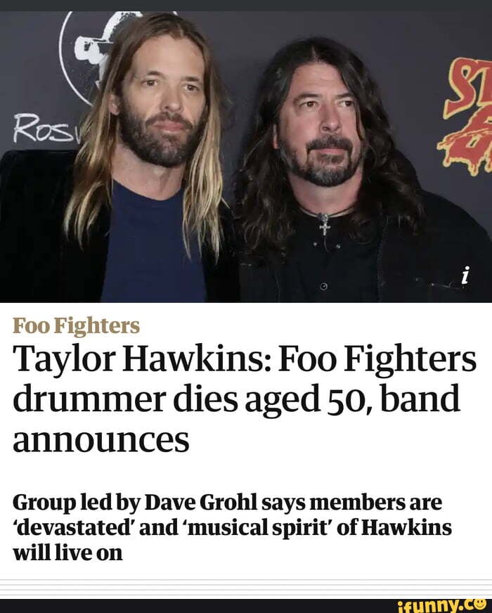 Foo Fighters Taylor Hawkins Foo Fighters drummer dies aged 50, band