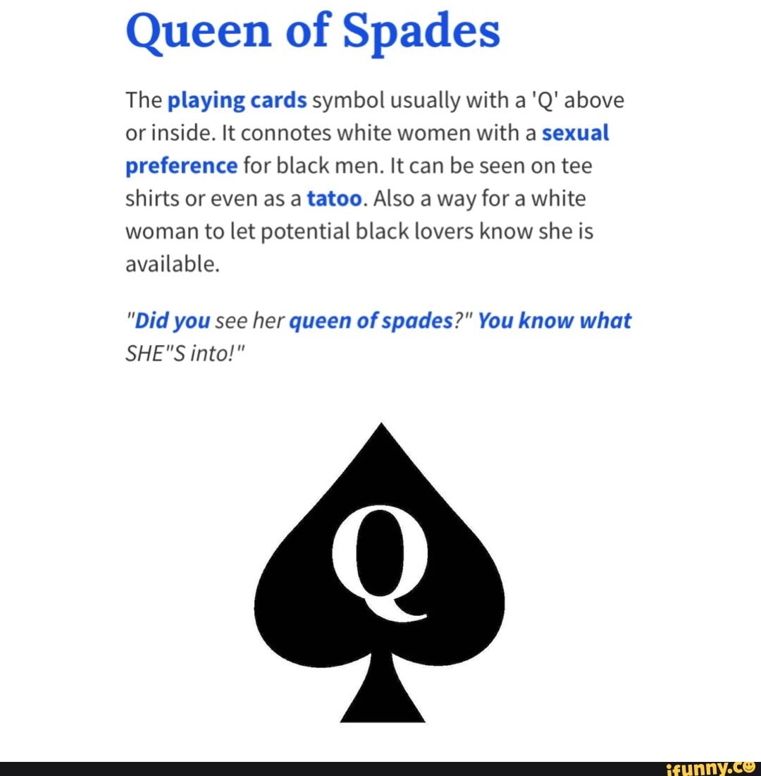 Queen of spades tatoo meaning