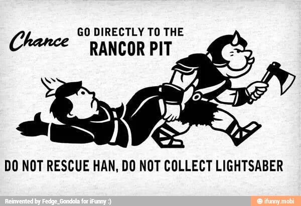 GO DIRECTLY TO THE Chance
"RANCOR PIT
DO NOT RESCUE HAN, DO NOT COLLECT LIGHTSABER