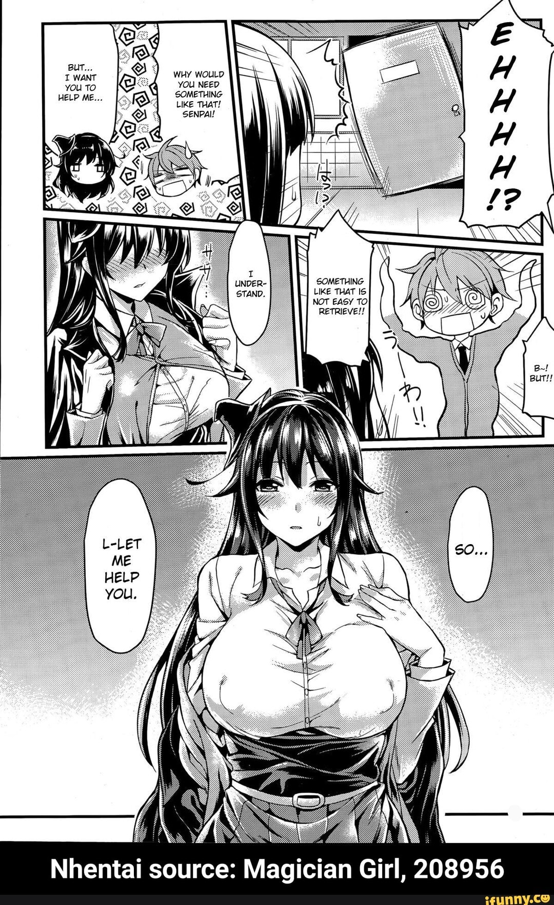 BuT... WHY WOULD YOU NEED YOU TO HELP ME... SOMETHING LIKE THAT! SENPAI!  STAND. Nhentai source: Magician Girl, 208956 - Nhentai source: Magician  Girl, 208956 - iFunny