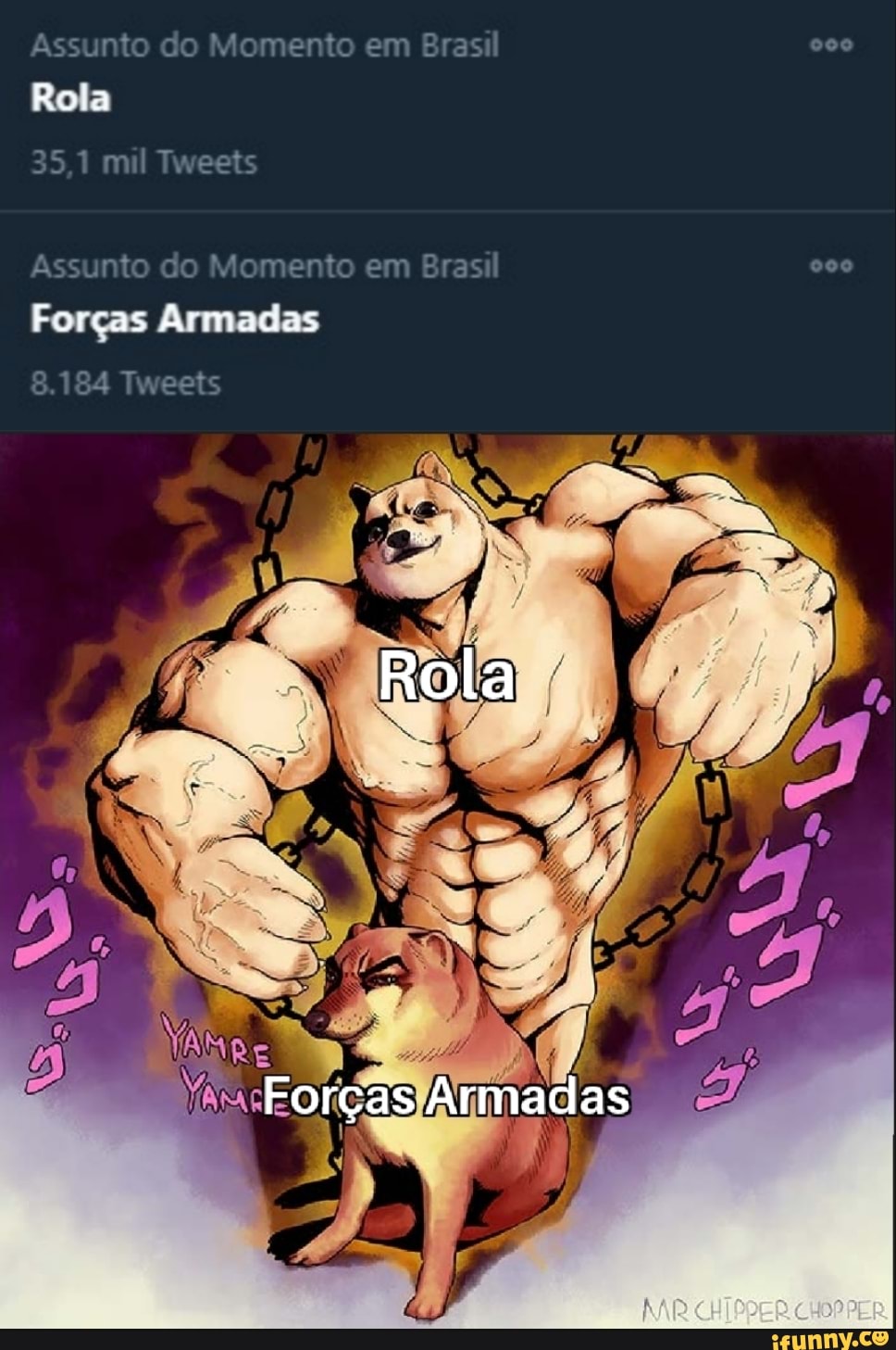Assunto do Momento em Brasil
Rola
35,1 mil Tweets
Assunto do Momento em Brasil
Forças Armadas
8.184 Tweets
Rola
Forças Armadas
RAR