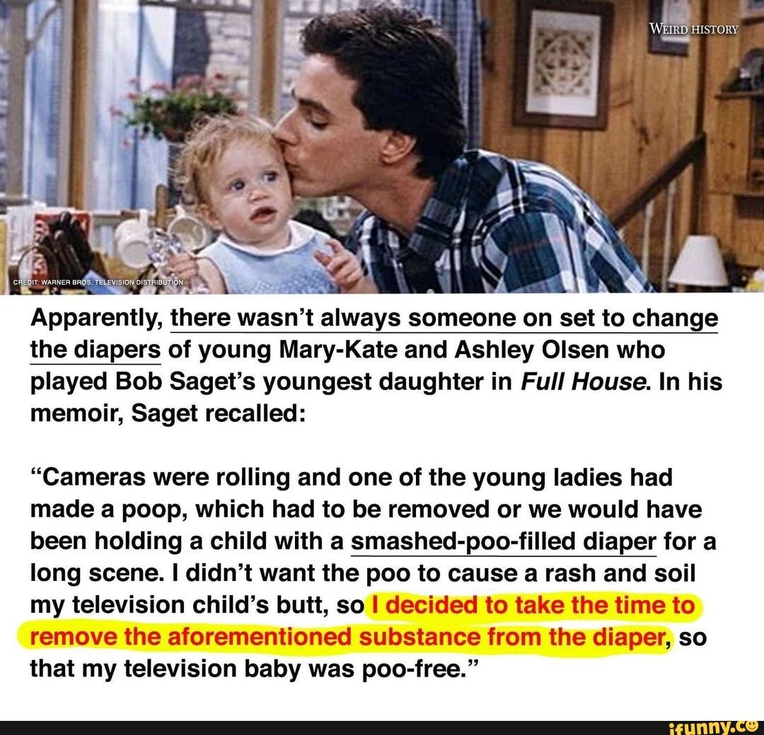 HISTORY Apparently, there wasn't always someone on set to change the  diapers of young Mary-, image size:1080x1040