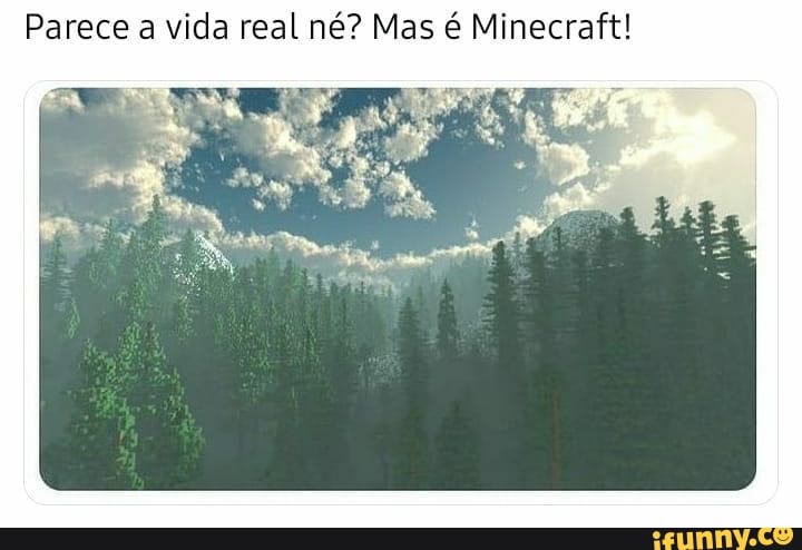Parece a vida real né? Mas é Minecraft!