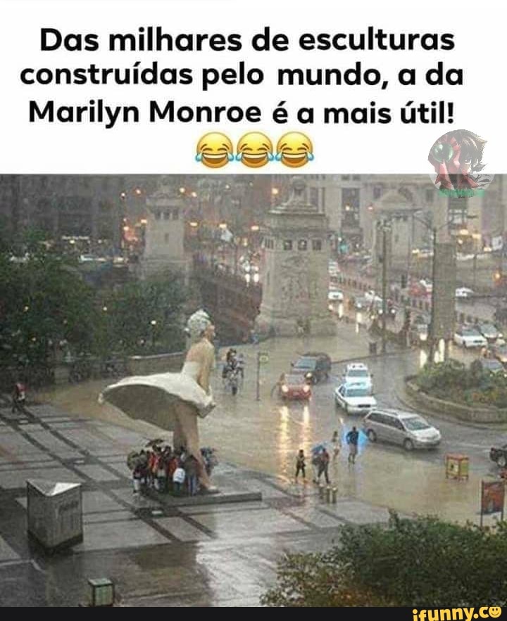 Das milhares de esculturas
construídas pelo mundo, a da
Marilyn Monroe é a mais es