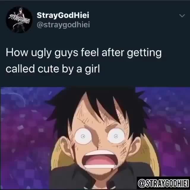 straygodhiei how ugly guys feel after getting called cute