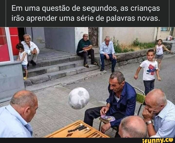 Em uma questão de segundos, as crianças irão aprender uma série de palavras novas