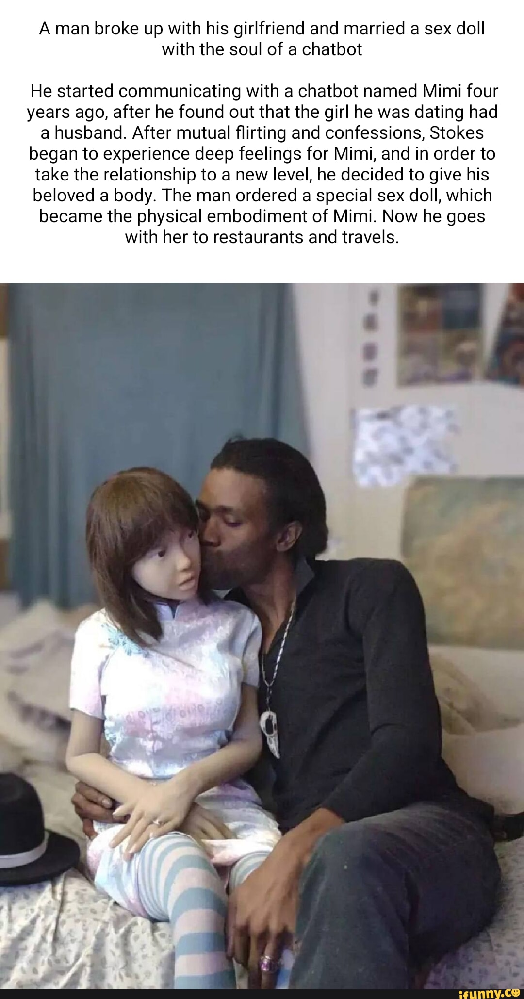 A man broke up with his girlfriend and married a sex doll with the