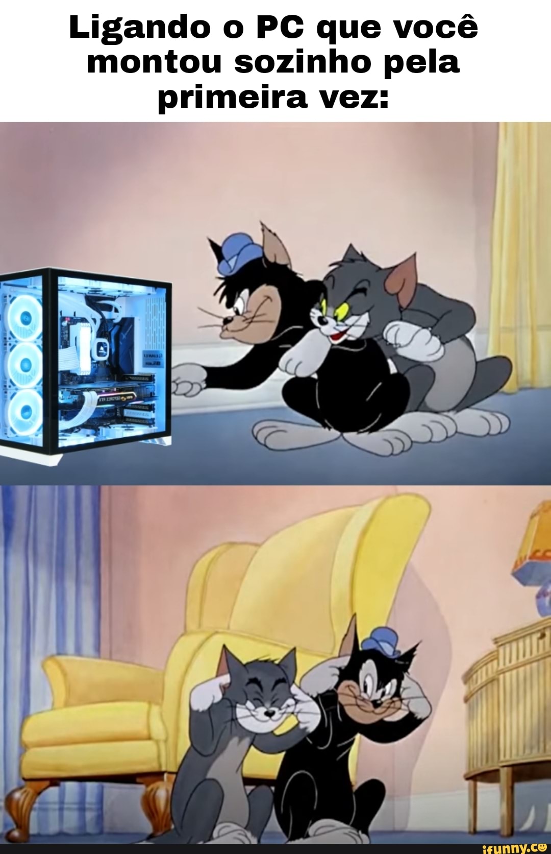 Ligando o PC que você montou sozinho pela primeira vez:
