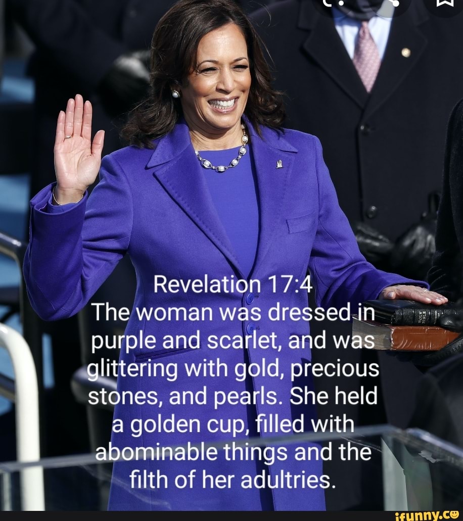 the woman was dressed in purple and scarlet What does PURPLE in the Bible mean, Prophetically??.. Mark 15:17 They dressed Him up in purple, and after twisting a crown of thorns, they put it on Him; Revelation 17:4 The woman