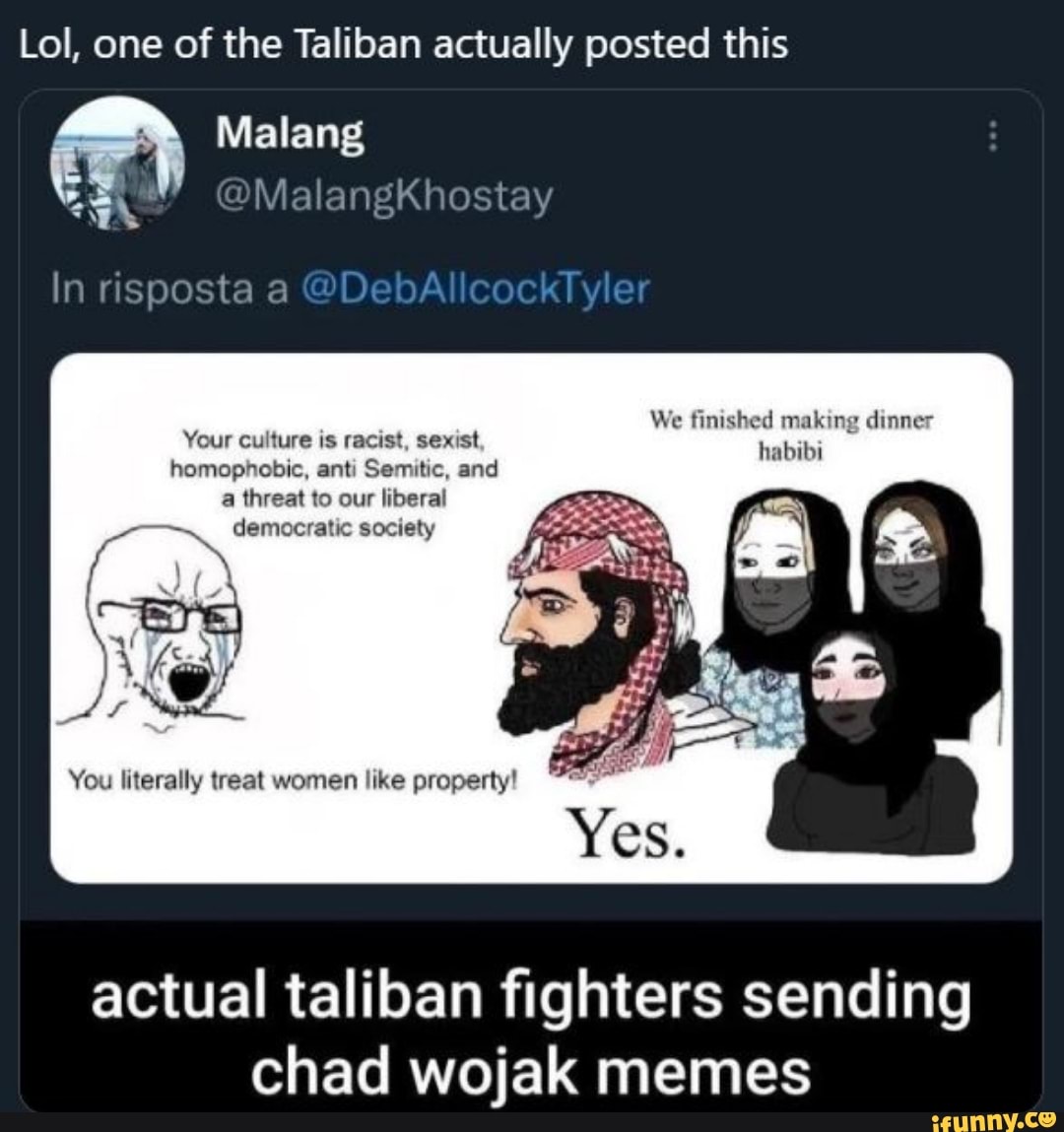 Lol, one of the Taliban actually posted this Malang ...