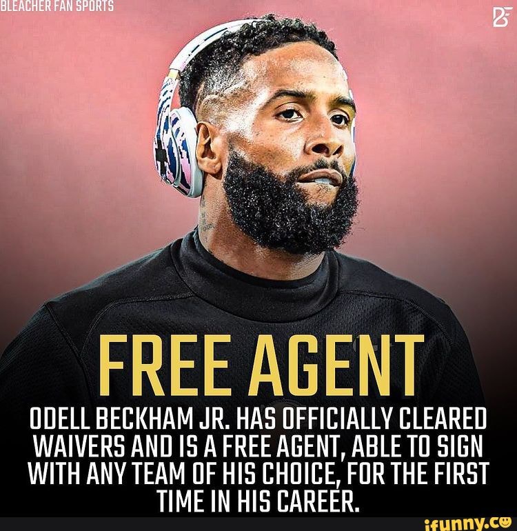 Odell Beckham Jr. clears waivers, free agent can sign with any