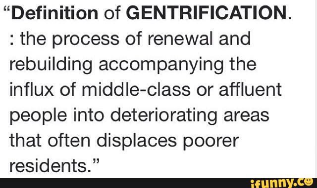 definition of gentrification essay