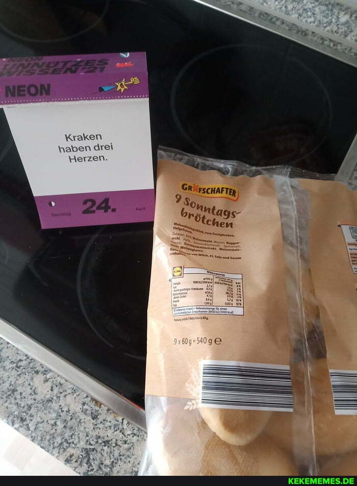 Kraken haben drei
Herzen.