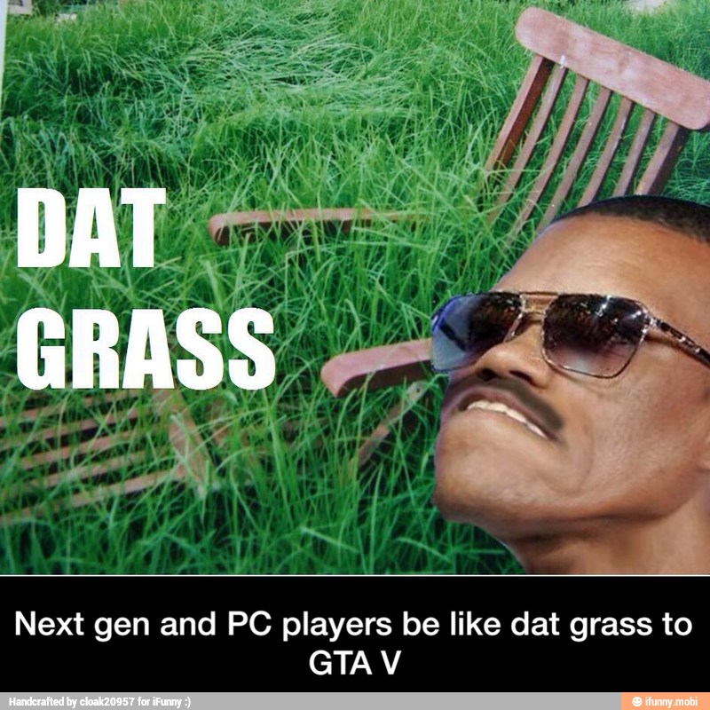 Next gen and PC players be like dat grass to - Next gen and PC players be like dat grass to GTA V