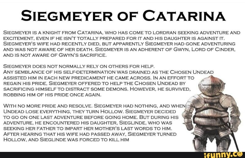 SIEGMEYER OF CATARINA SIEGMEYER IS A KNIGHT FROM CATARINA WHO HAS COME   B5ec4006ededc1ffb803f4adf904cfa3686d1727e5e4da19a68cd092eb2e12bc 1 