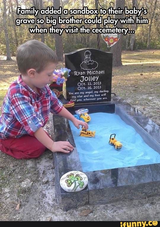 ily added ridbox to their baby' grave so big brother could play with him when they visit the cecemetery:..
'Ryan Michael
Jolley
(Oct.