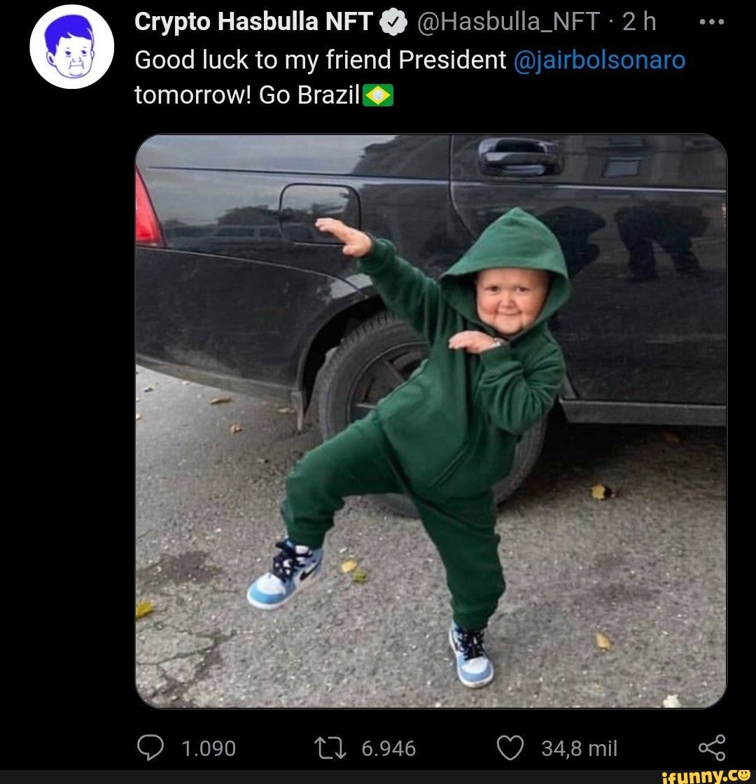 Crypto Hasbulla NET Y) @Hasbulla_NFT - Good luck to my friend President