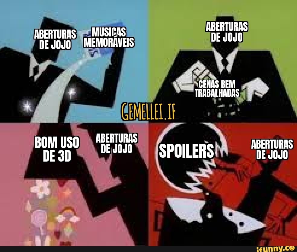 jojo, jojosbizarreadventure, araki, lisalisa, dio, josuke, jotaro, diavolo, giornogiovanna, funny, engraçado, destaque, coletivo, opening, anime, cartoon