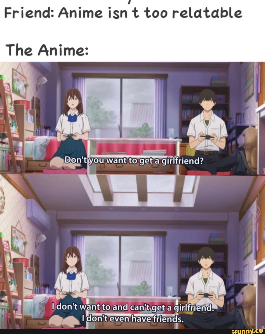 Relatable childhood anime meme