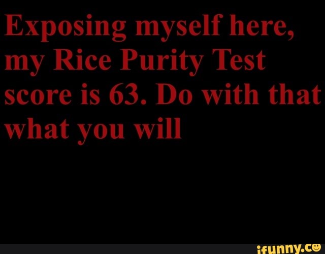 updated rice purity test