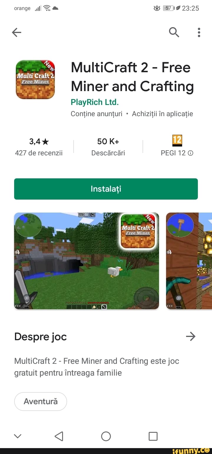 Free
Miner and Crafting
PlayRich Ltd.
Contine anunturi Achizitii in aplicatie
Free Miner
Free Miner and Crafting este joc
gratuit pentru intreaga familie
Aventurá