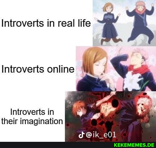Introverts in real life Introverts online Introverts in their imagination @ik_e0