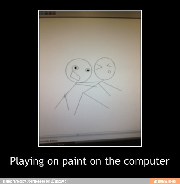 Playing on paint on the computer - Playing on paint on the computer
