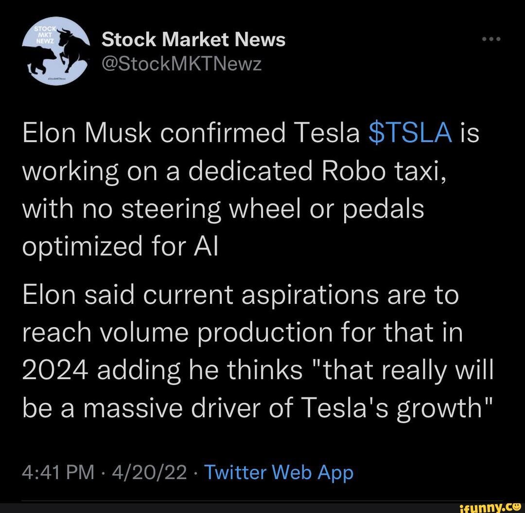 Stock Market News @StockMKTNewz Elon Musk confirmed Tesla $TSLA is ...