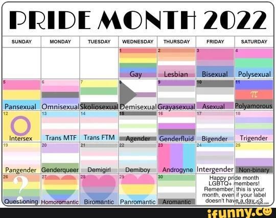 Pride Month 2022 - PRIDE MONTE 2022 sunoay wowoav Twssoay I wenneson ...