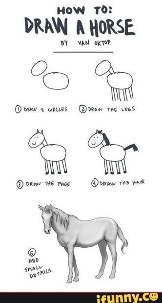 HOW TO: DRAW A HORSE BY VAN Ovww aues Odeaw tae vees @ vee Odeaw THE HR ...