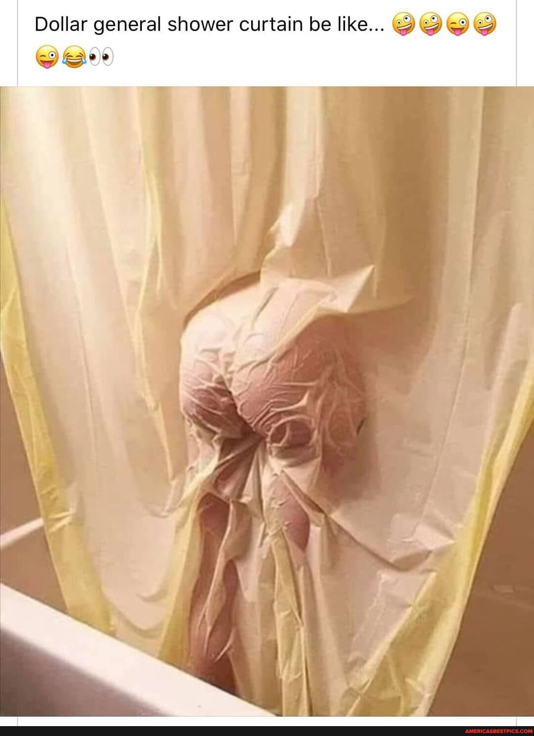 Dollar general shower curtain be like...