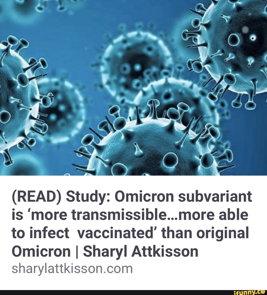 (READ) Study Omicron subvariant is 'more transmissible...more able to