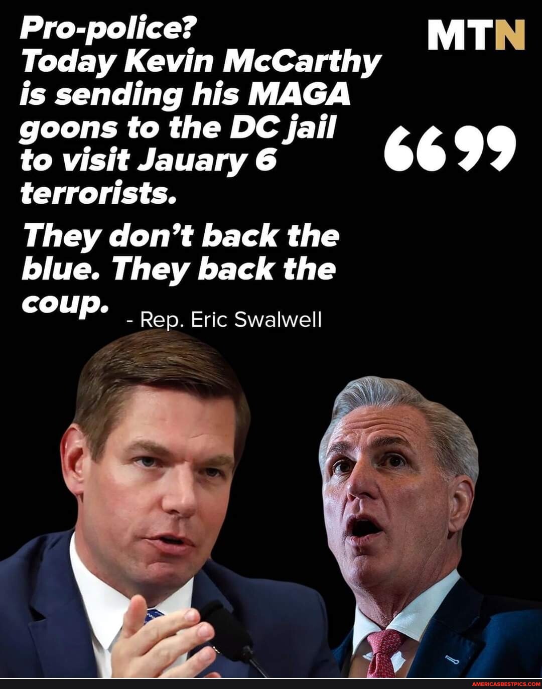 Pro-police? Today Kevin McCarthy is sending his MAGA goons to the DC ...