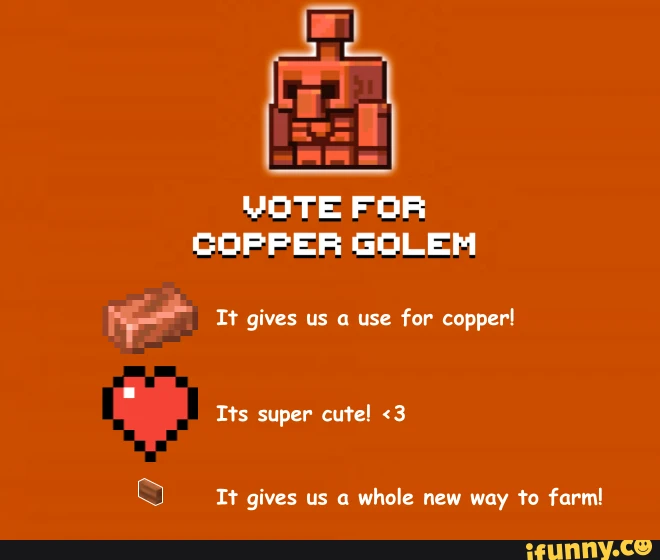 Vote Copper Golem For President!