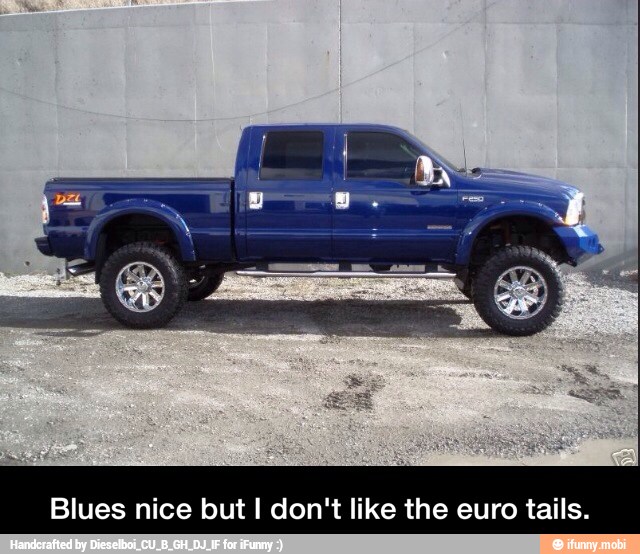 Blues nice but I don't like the euro tails. - Blues nice but I don't like the euro tails.