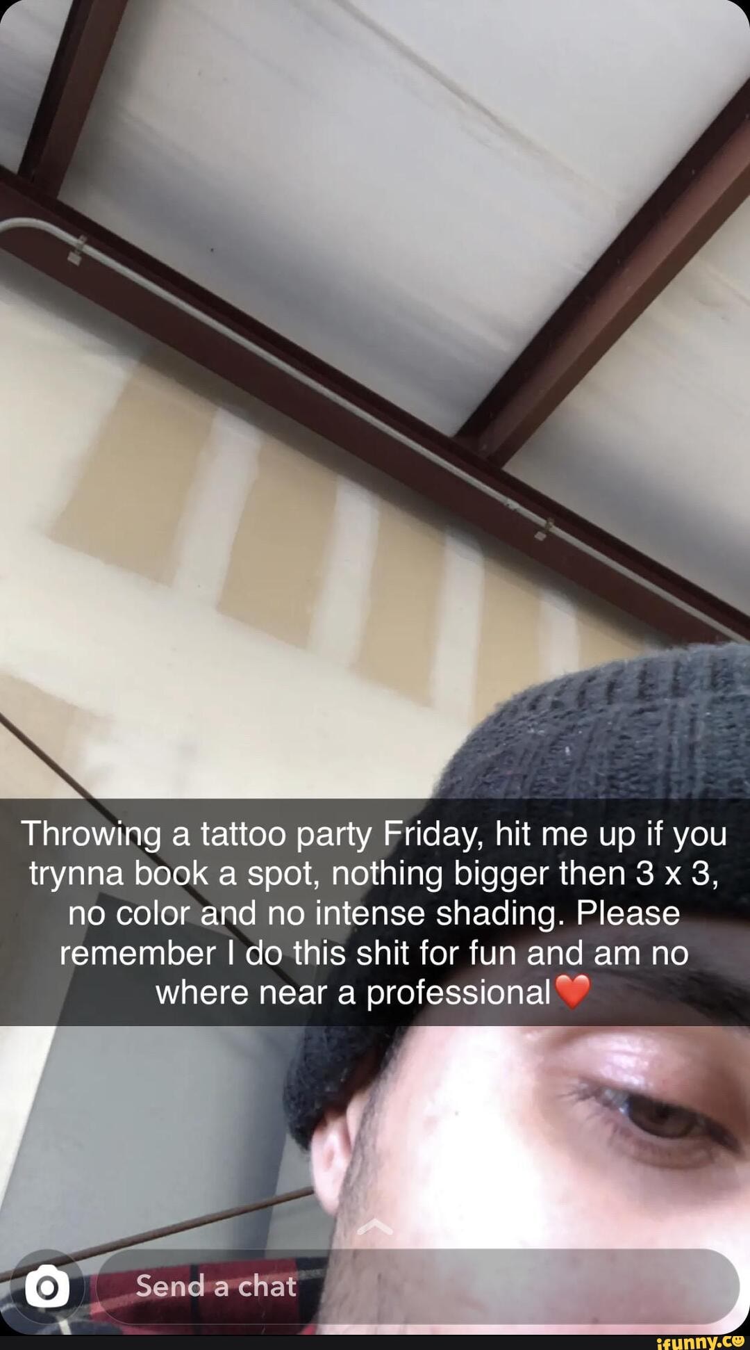 Throwing a tattoo party Friday, hit me up if you trynna book a spot