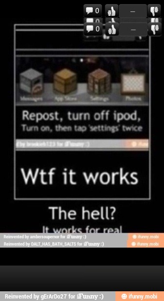 Al
Repost, turn off ipod,
Turn on, then tap settings twice
Wtf it works
The hell?
